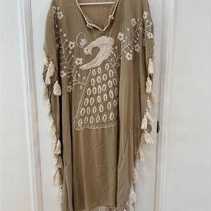 Bohemian Embroidered Tassel Kaftan